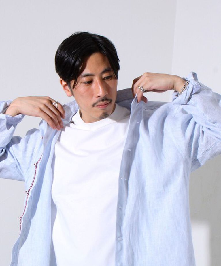 GLOSTER「【ビジカジ対応】【GLOSTER】USAコットン×SORONA ジャケT ドレスTシャツ」|Tシャツ・カットソー|