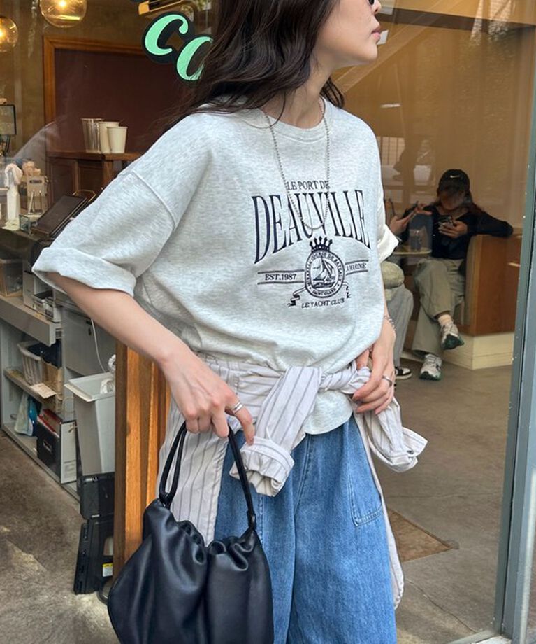 fredy emue「エンブレム刺繍ポンチTシャツプルオーバー」|Tシャツ・カットソー|
