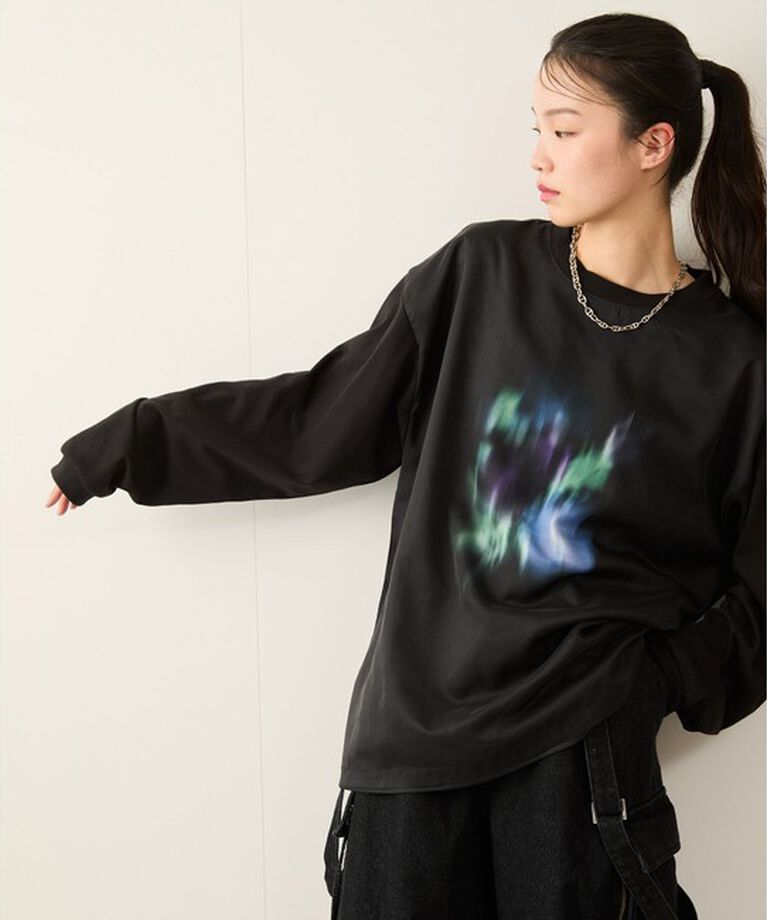 JUNRED「シアーレイヤードロングスリーブプルオーバー」|Tシャツ・カットソー|
