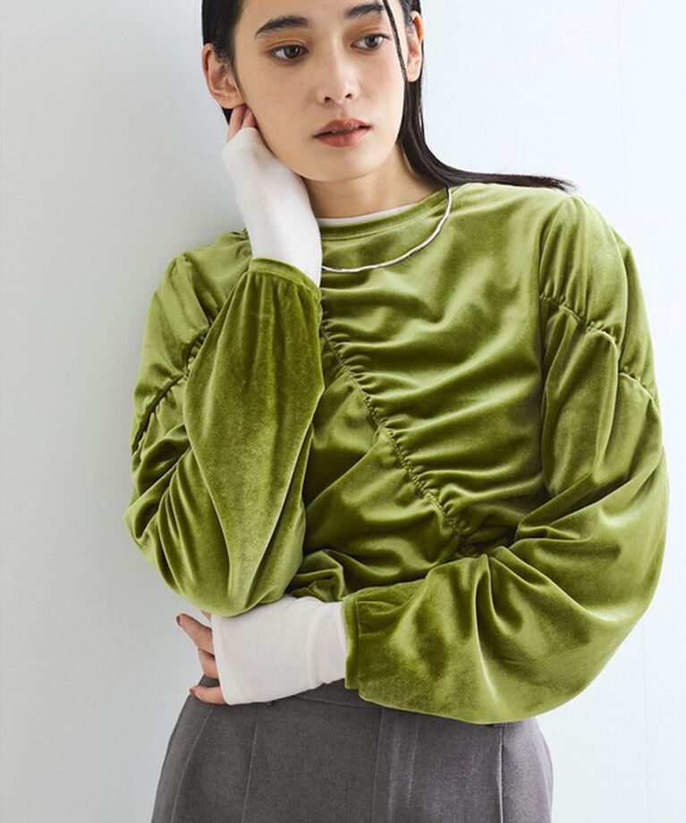 VIS「【洗える】ベロアシャーリングプルオーバー」|Tシャツ・カットソー|グリーンサブ
