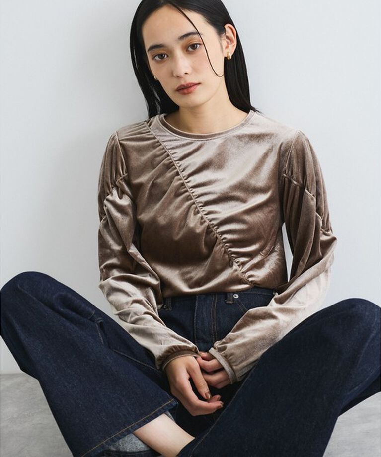 VIS「【洗える】ベロアシャーリングプルオーバー」|Tシャツ・カットソー|