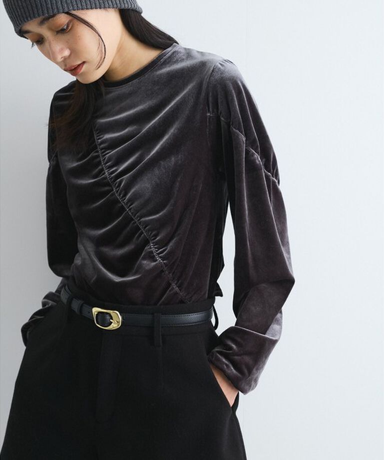 VIS「【洗える】ベロアシャーリングプルオーバー」|Tシャツ・カットソー|