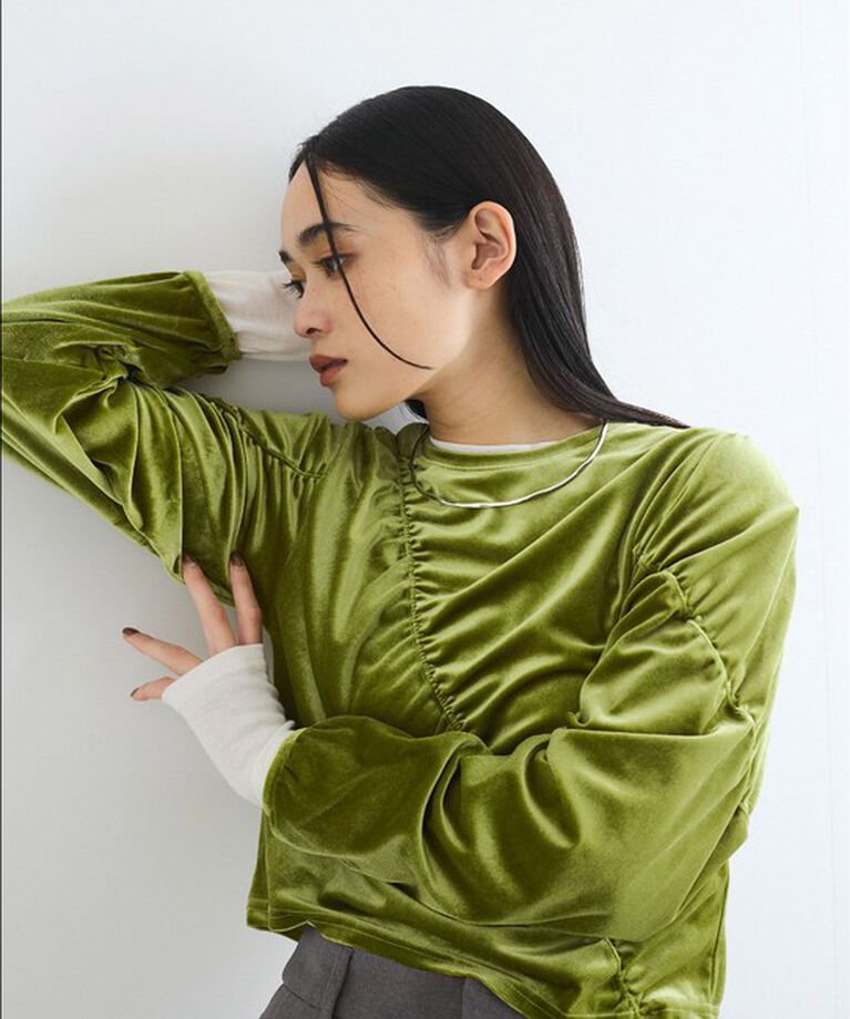 VIS「【洗える】ベロアシャーリングプルオーバー」|Tシャツ・カットソー|