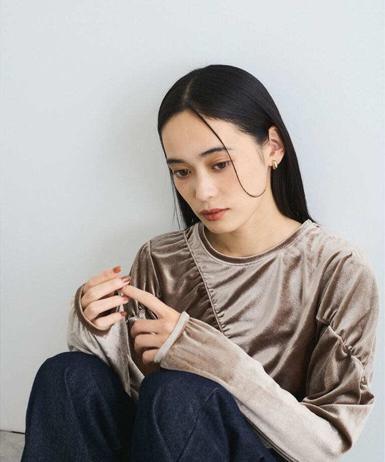 VIS「【洗える】ベロアシャーリングプルオーバー」|Tシャツ・カットソー|
