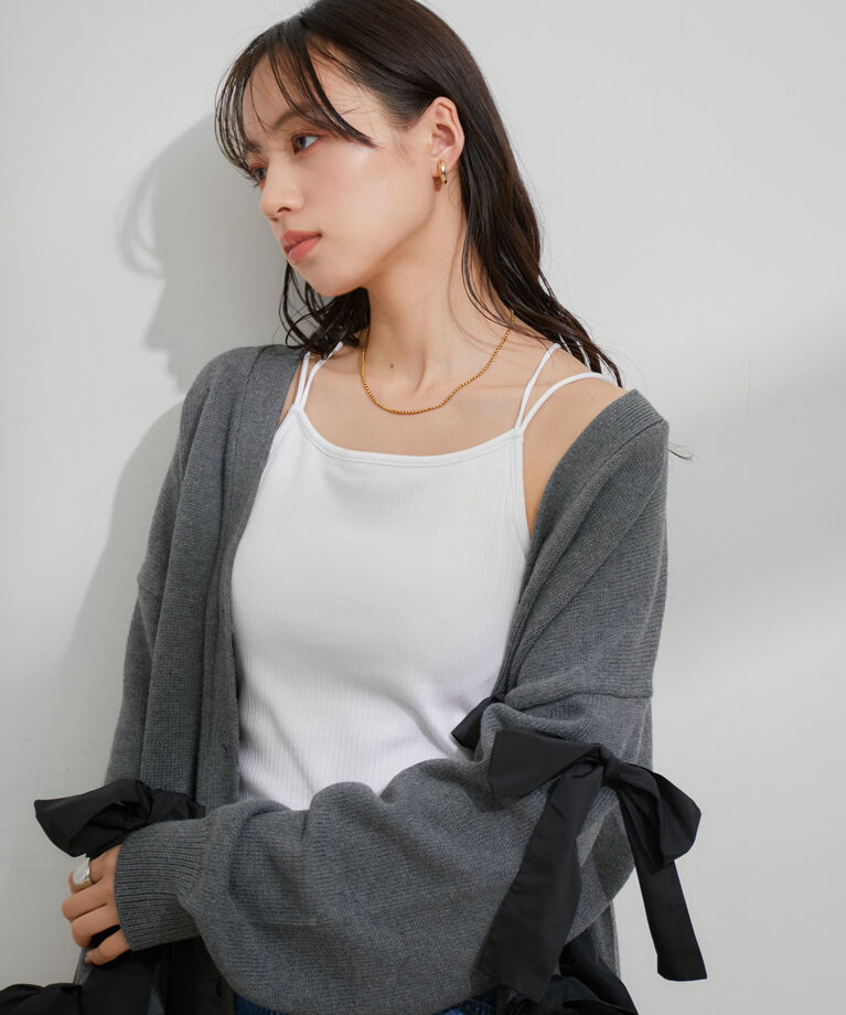 VIS「カップ付きキャミソール【洗える】」|キャミソール|