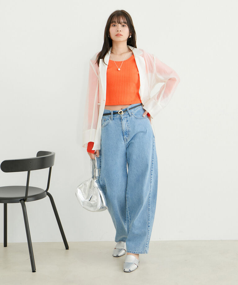 VIS「ショルダーカットアウトショート丈プルオーバー」|Tシャツ・カットソー|