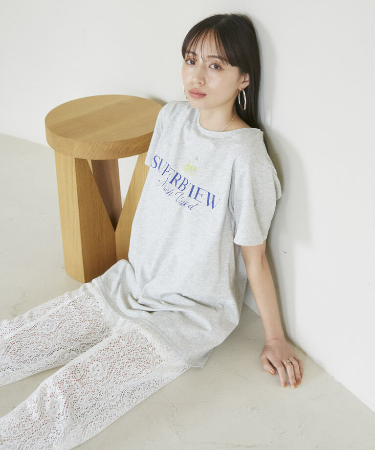 VIS「【洗える】Souvenir ロゴTシャツ」|Tシャツ・カットソー|