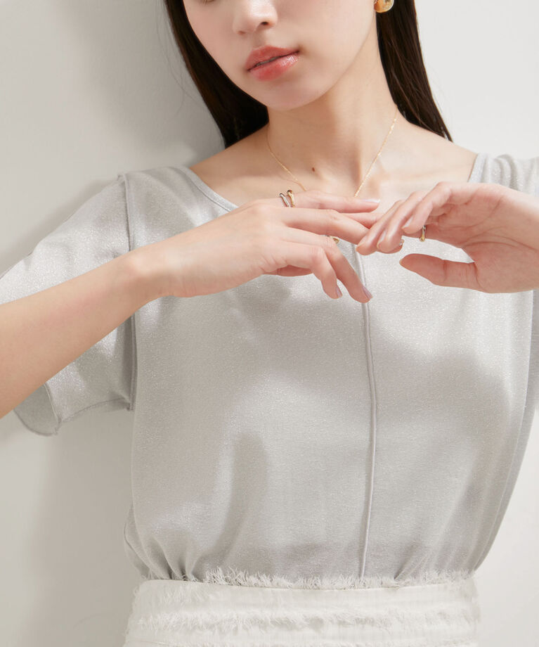 VIS「【洗える】ラメメローTシャツ」|Tシャツ・カットソー|