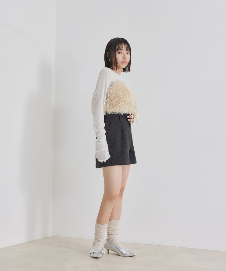 VIS「【洗える】ジャージメルトンショートパンツ」|その他|