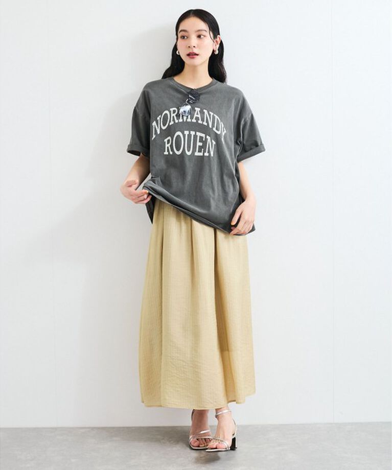 VIS「ピグメント加工プリントビッグTシャツ」|Tシャツ・カットソー|
