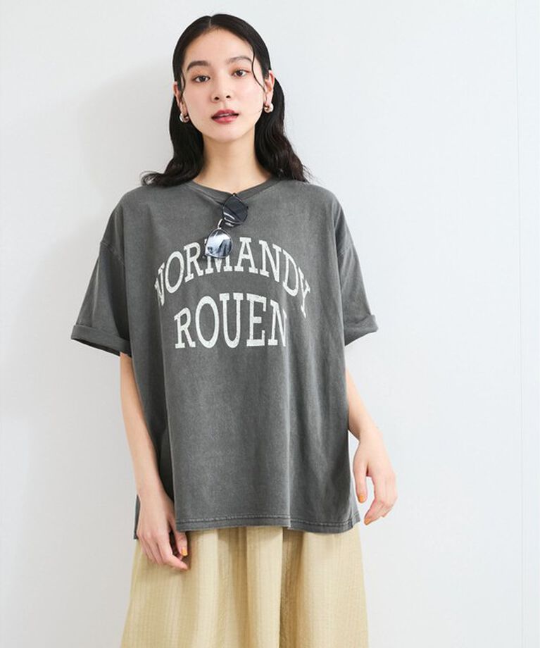 VIS「ピグメント加工プリントビッグTシャツ」|Tシャツ・カットソー|