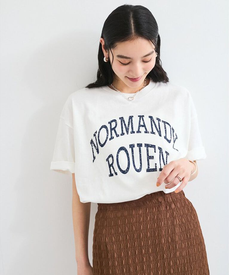 VIS「ピグメント加工プリントビッグTシャツ」|Tシャツ・カットソー|