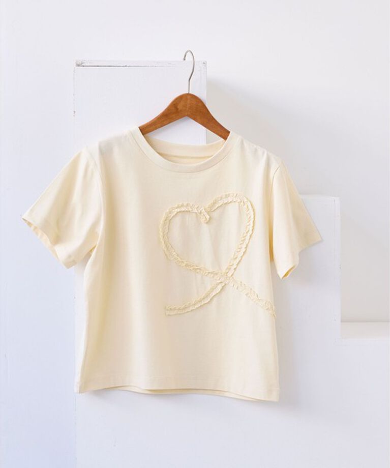 VIS「フリルテープ刺繍アソートTシャツ」|Tシャツ・カットソー|