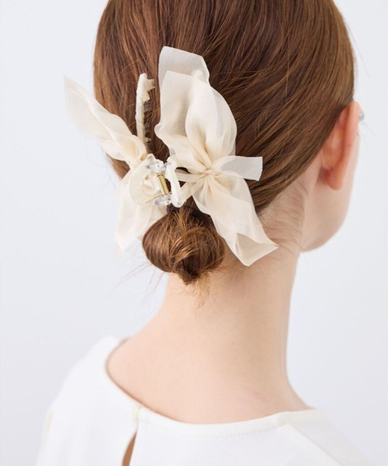 ROPE PICNIC PASSAGE「シフォンリボンバンスクリップ」|ヘアバンド|