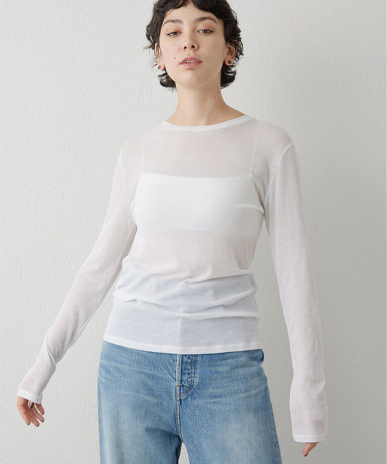  「シアーフライスクルーネックプルオーバー」|Tシャツ・カットソー|