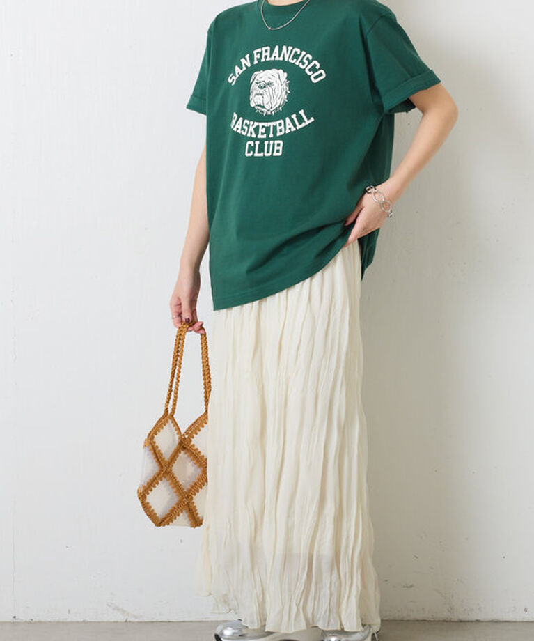  「シフォンワッシャースカート」|スカート|