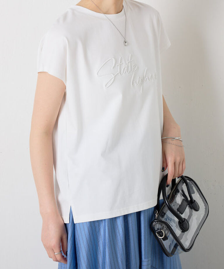  「モール刺繍フレンチTシャツ」|Tシャツ・カットソー|