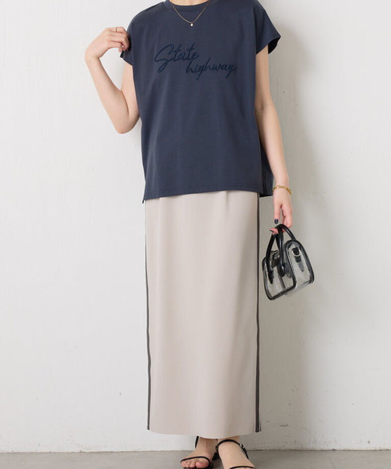  「モール刺繍フレンチTシャツ」|Tシャツ・カットソー|
