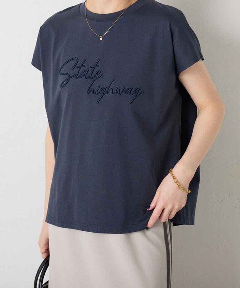  「モール刺繍フレンチTシャツ」|Tシャツ・カットソー|