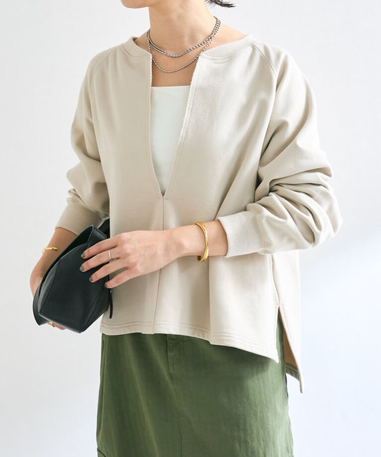  「【大人が着やすい】キーネックオーバースウェット」|Tシャツ・カットソー|