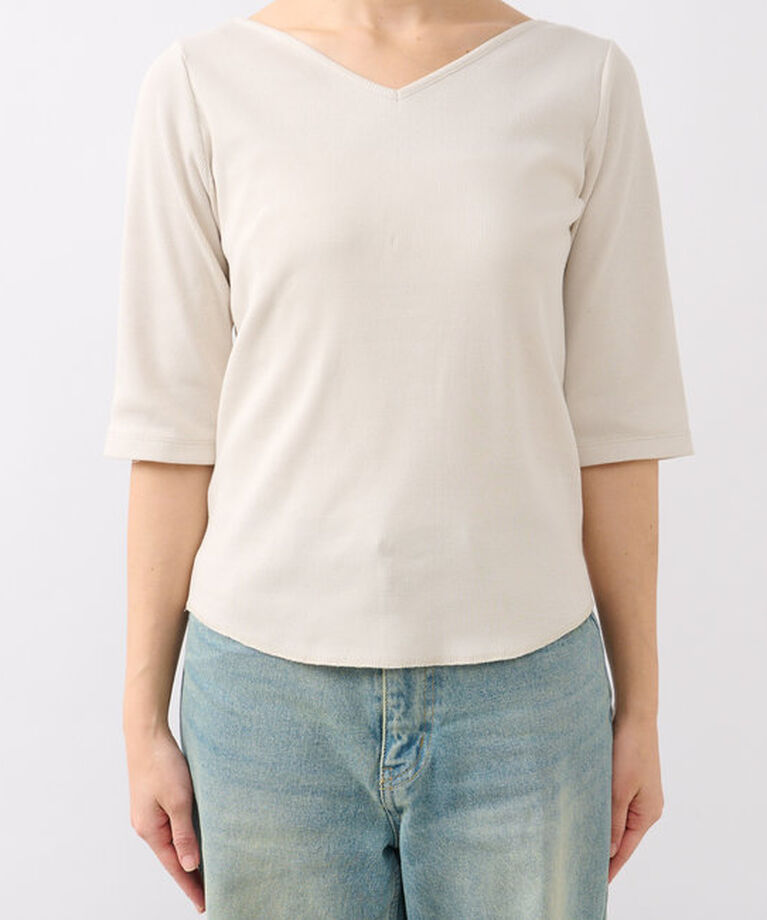  「【ご好評につき新色追加！/全骨格着やせ】2wayテレコTシャツ」|Tシャツ・カットソー|