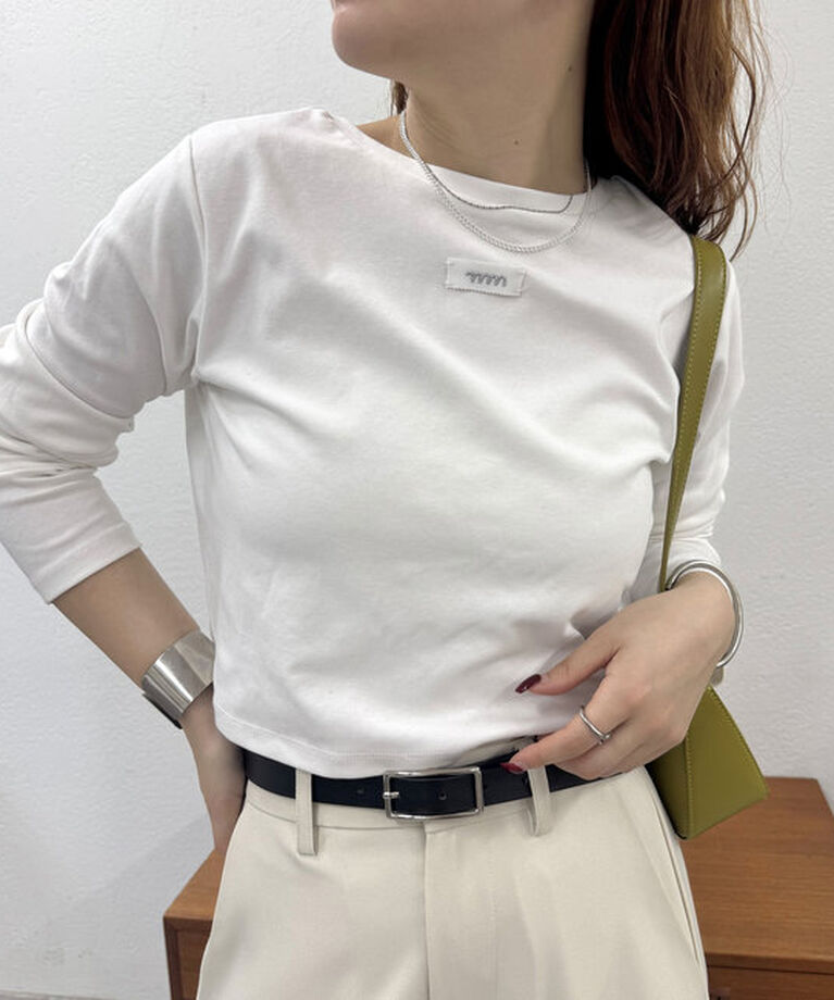  「ロゴチビロングTシャツ」|Tシャツ・カットソー|オフホワイト