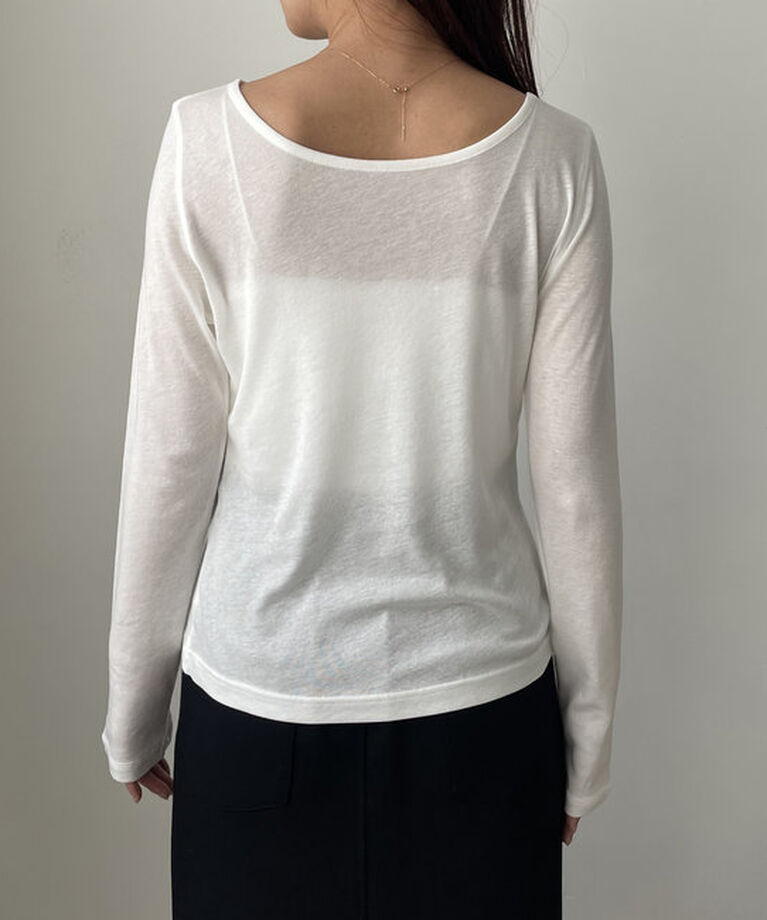  「ボートネックシアーロンT」|Tシャツ・カットソー|