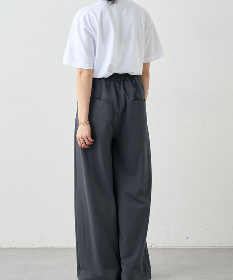  「《WEB限定》《スタイルアップ効果抜群！》タックワイドパンツ」|チノ|