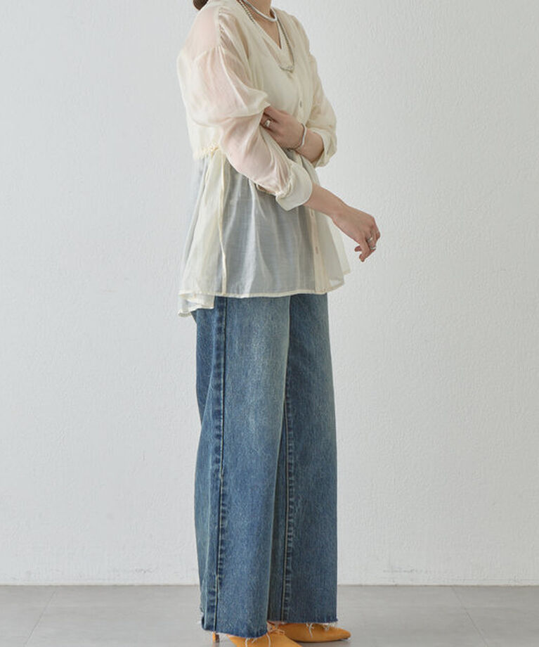  「《トレンドアイテム》《大人の透け感》シアーペプラムブラウス」|シャツ・ブラウス|