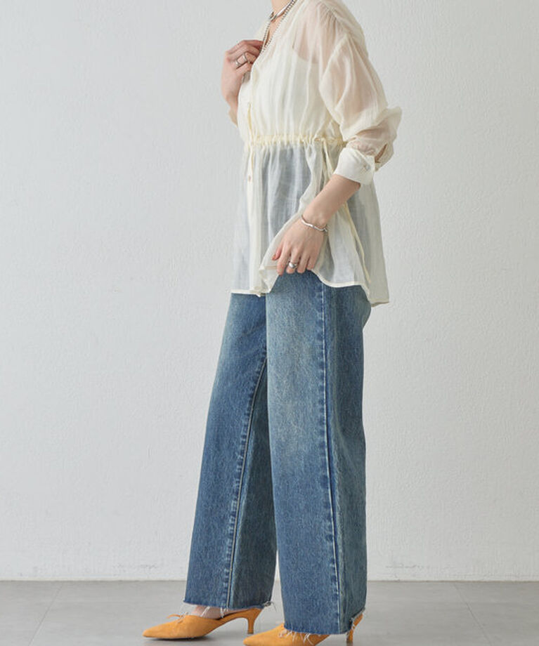  「《トレンドアイテム》《大人の透け感》シアーペプラムブラウス」|シャツ・ブラウス|