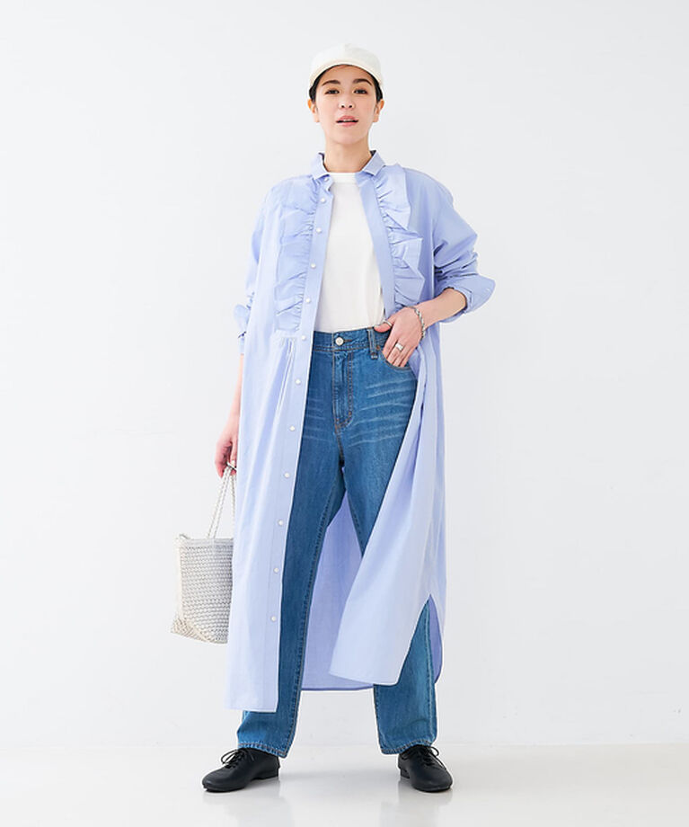 collex「フロトフリルシャツワンピース」|ワンピース|