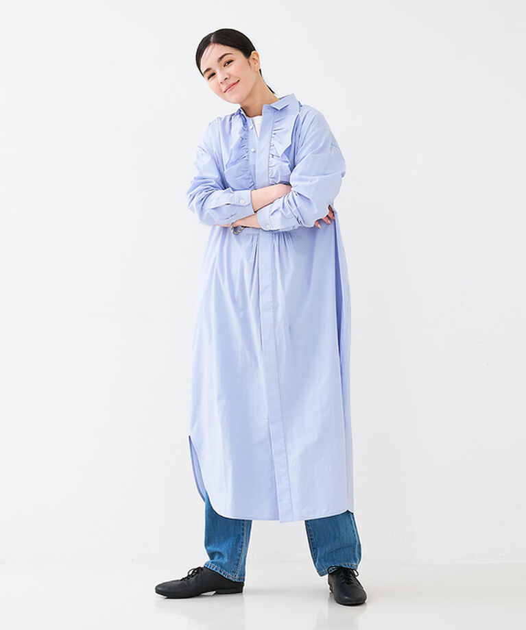 collex「フロトフリルシャツワンピース」|ワンピース|