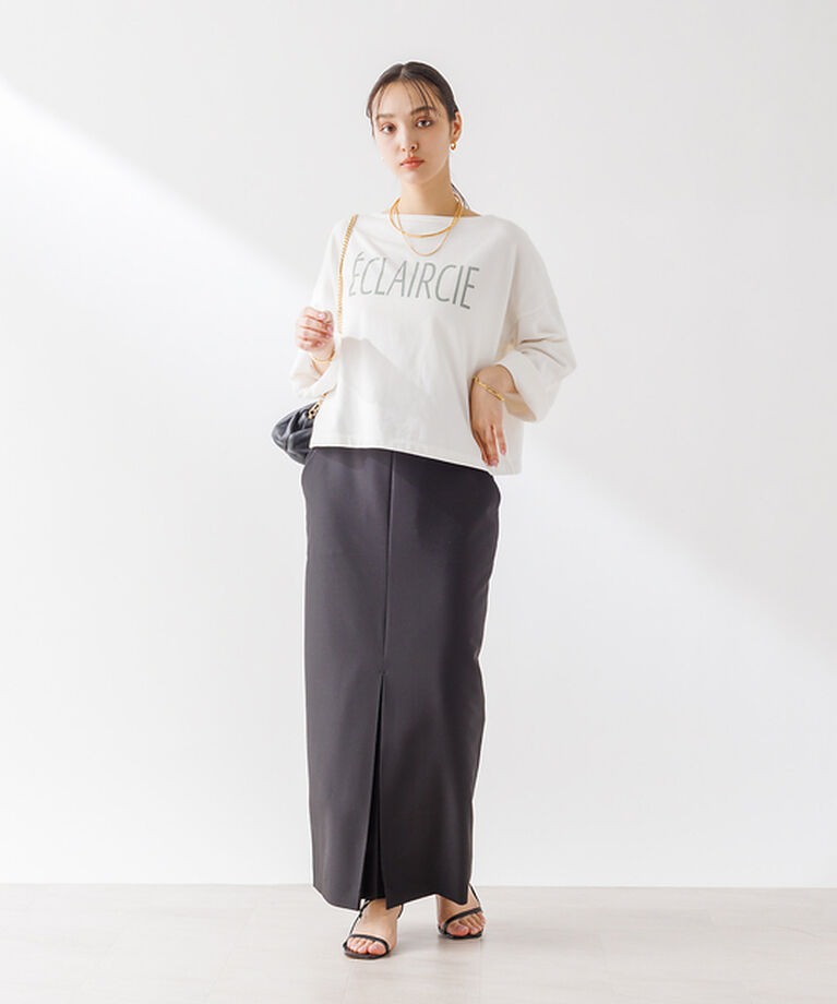 Rouge vif「ショート丈 ロゴミニ裏毛ロンT」|Tシャツ・カットソー|