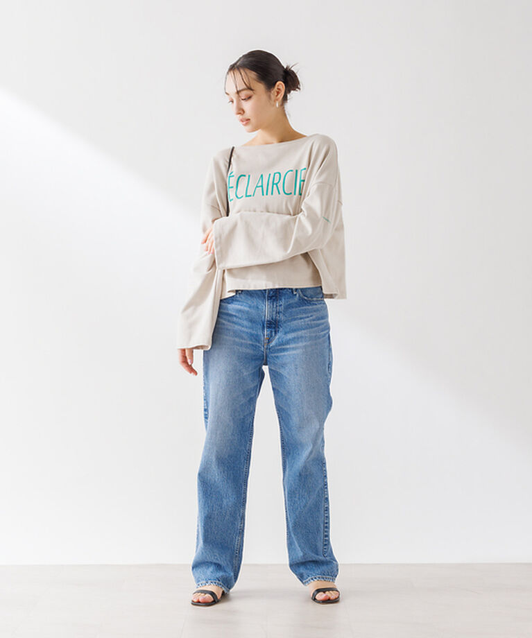 Rouge vif「ショート丈 ロゴミニ裏毛ロンT」|Tシャツ・カットソー|
