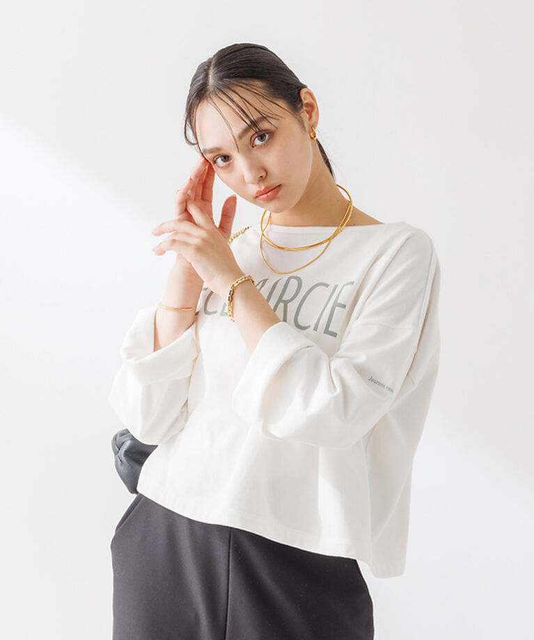 Rouge vif「ショート丈 ロゴミニ裏毛ロンT」|Tシャツ・カットソー|