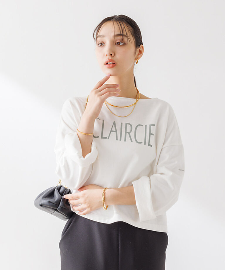 Rouge vif「ショート丈 ロゴミニ裏毛ロンT」|Tシャツ・カットソー|