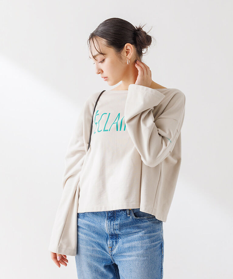 Rouge vif「ショート丈 ロゴミニ裏毛ロンT」|Tシャツ・カットソー|