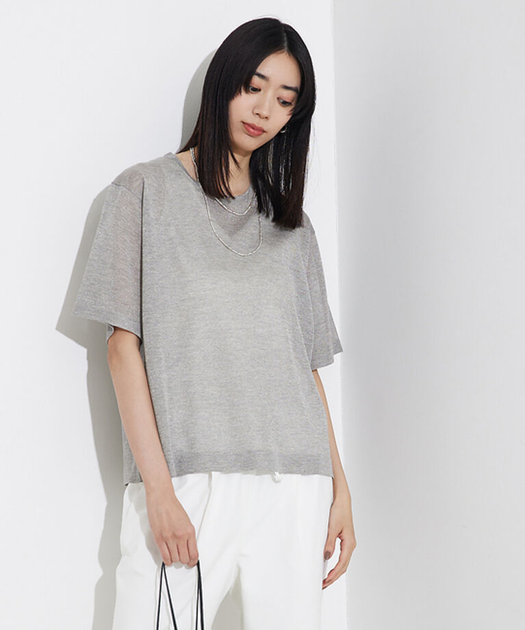qualite「シャイニーニットT」|Tシャツ・カットソー|