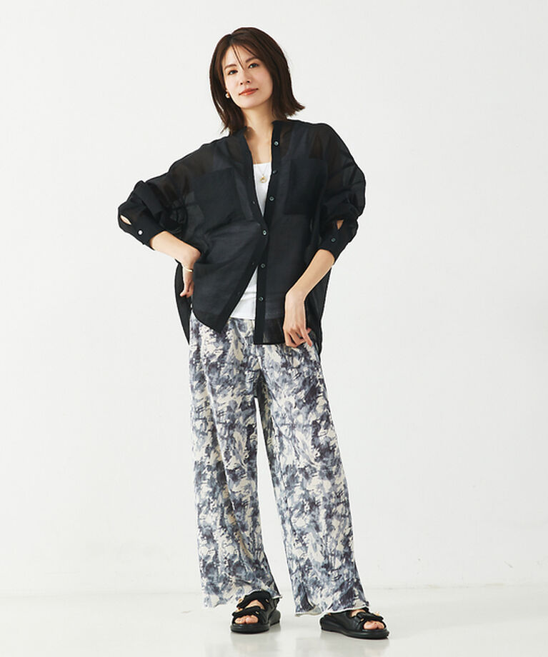 abahouse mavie「シアーオーバーシャツ」|シャツ・ブラウス|