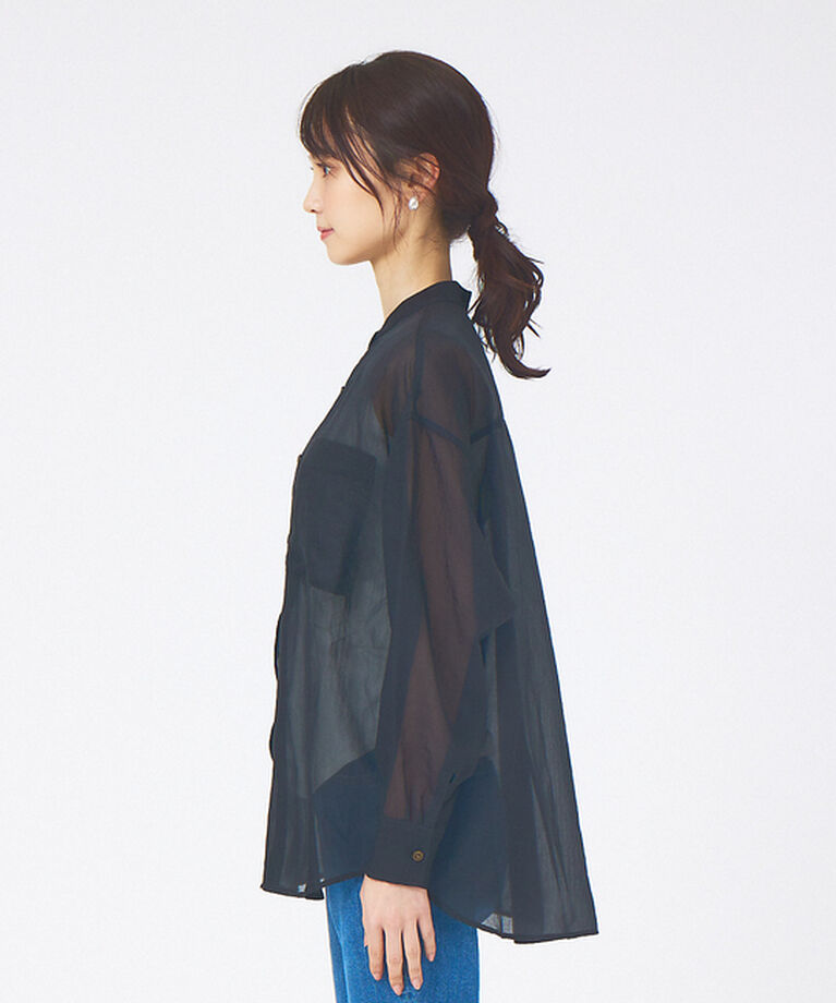 abahouse mavie「シアーオーバーシャツ」|シャツ・ブラウス|