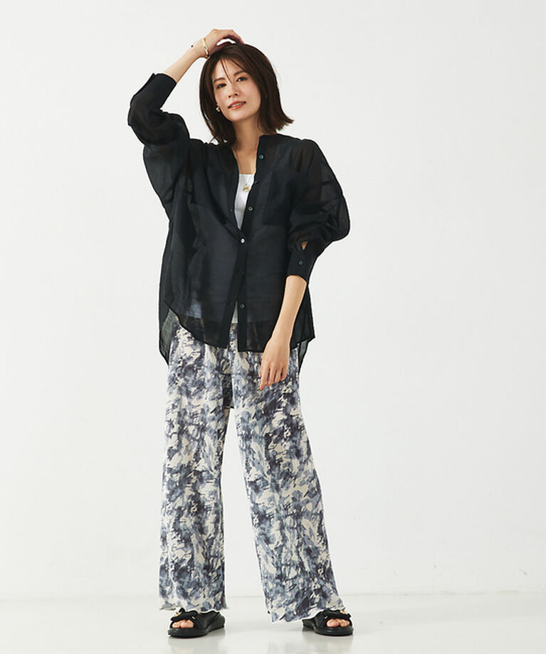 abahouse mavie「シアーオーバーシャツ」|シャツ・ブラウス|
