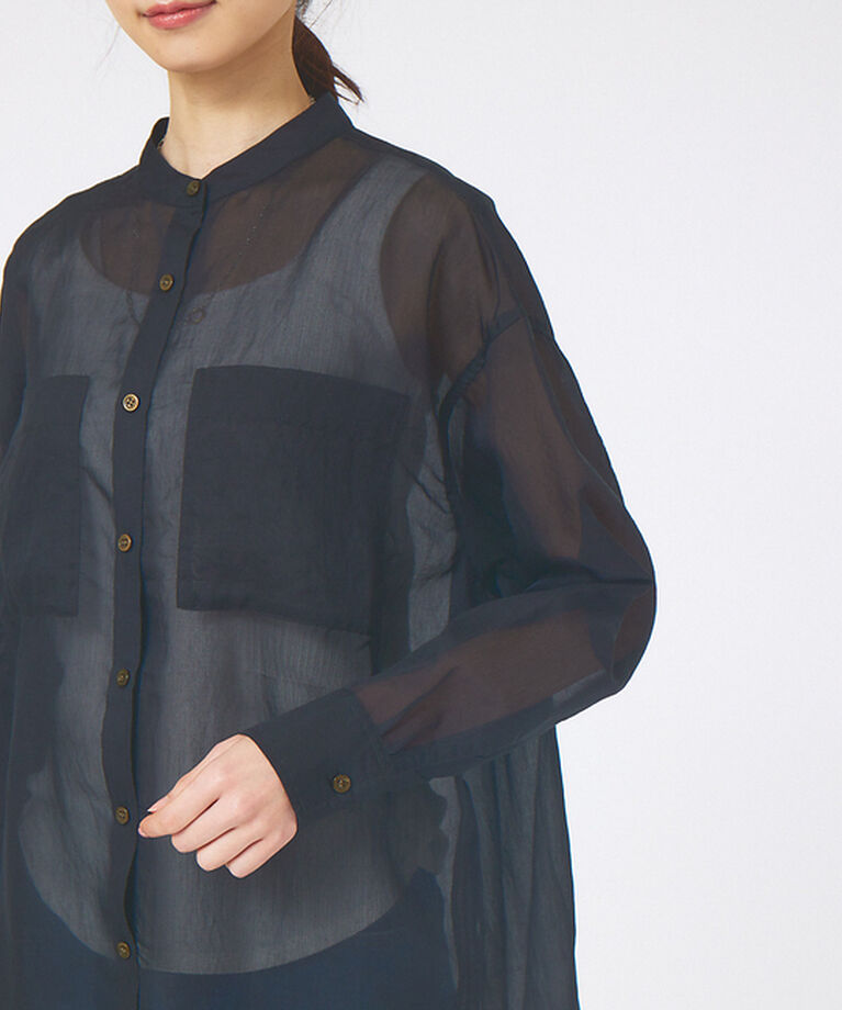 abahouse mavie「シアーオーバーシャツ」|シャツ・ブラウス|