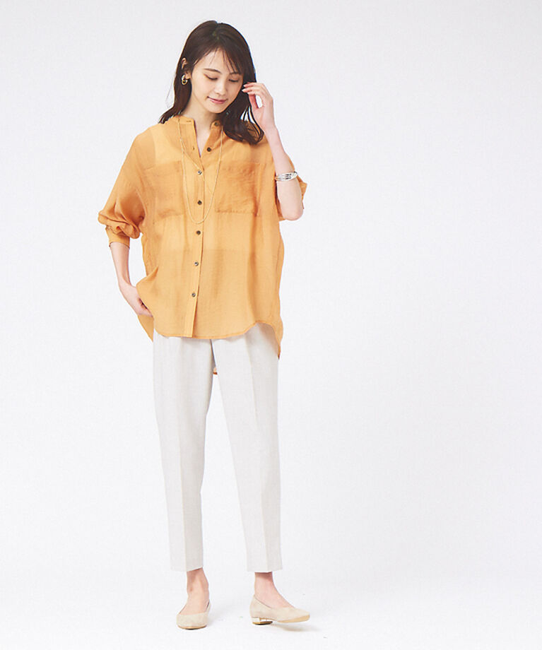 abahouse mavie「シアーオーバーシャツ」|シャツ・ブラウス|