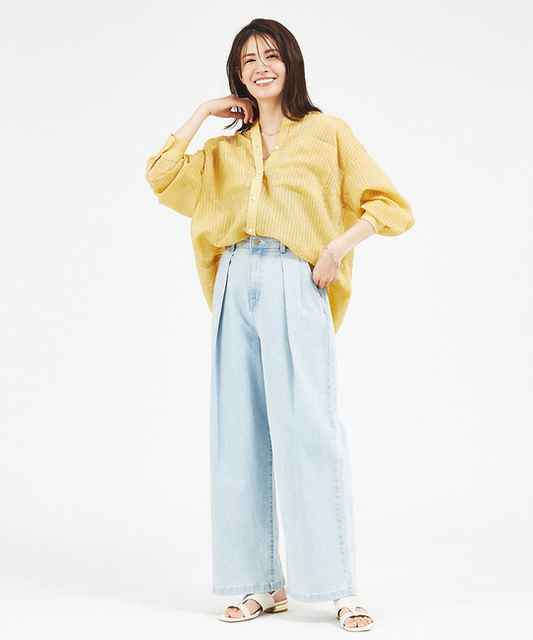 abahouse mavie「シアーオーバーシャツ」|シャツ・ブラウス|