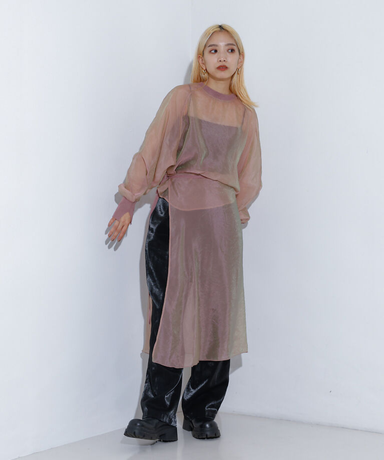 NOMINE「【セットアップ着用可】シアー ドルマンスリーブ プルオーバー」|シャツ・ブラウス|