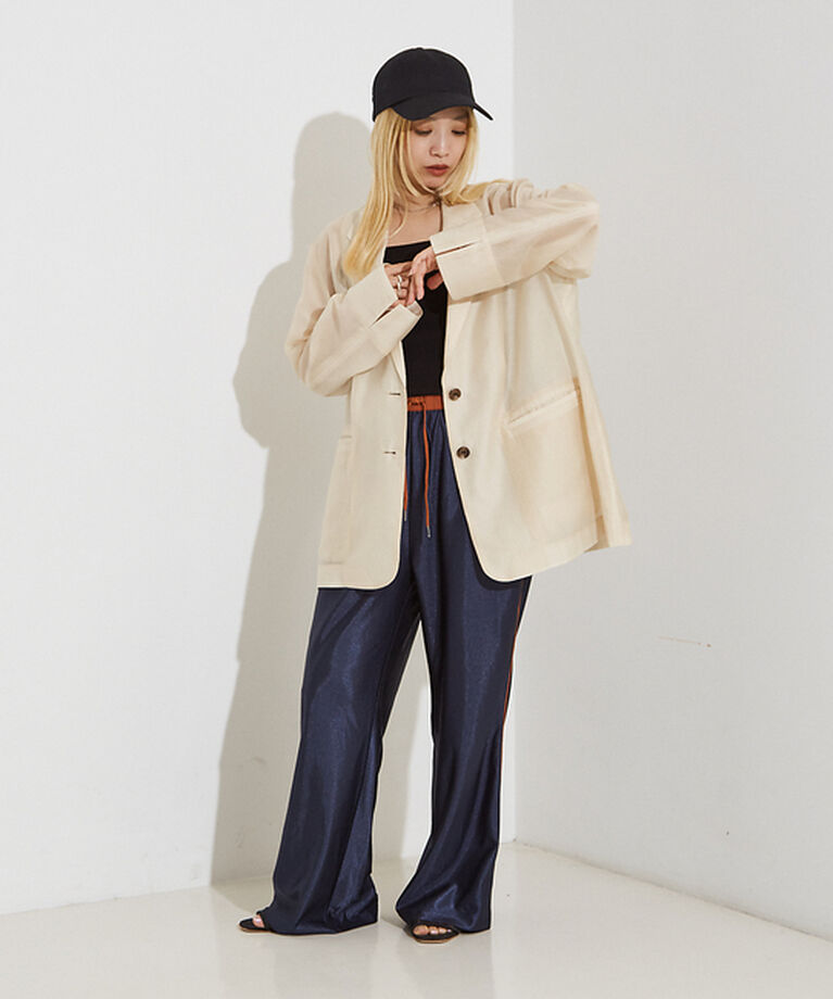NOMINE「シルキー シアー バックスリット ジャケット」|その他|