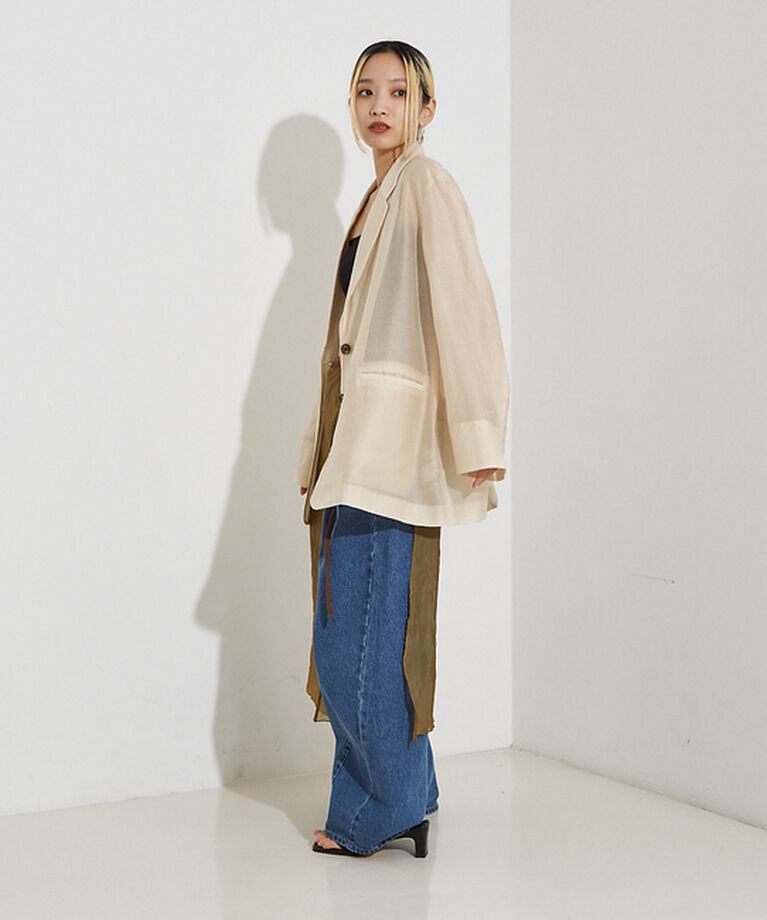 NOMINE「シルキー シアー バックスリット ジャケット」|その他|