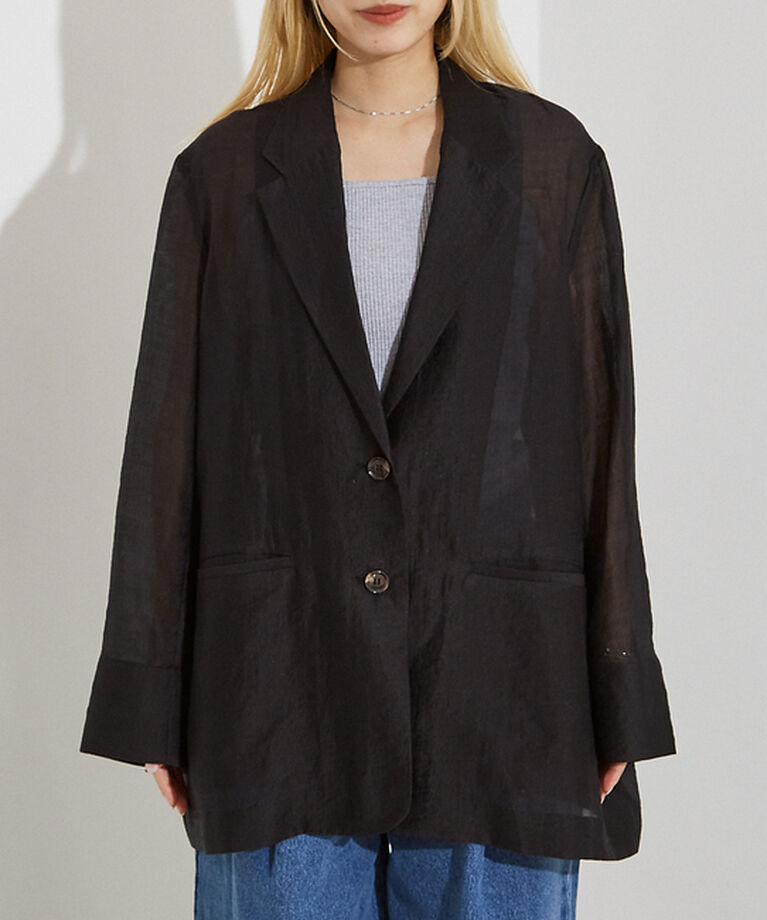 NOMINE「シルキー シアー バックスリット ジャケット」|その他|