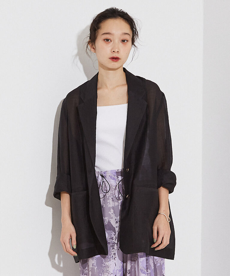 NOMINE「シルキー シアー バックスリット ジャケット」|その他|
