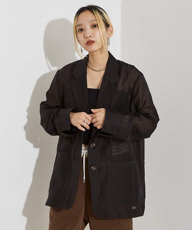 NOMINE「シルキー シアー バックスリット ジャケット」|その他|